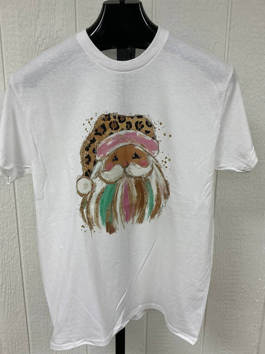 Gildan - Women's Poppy Brushstroke Santa Tee