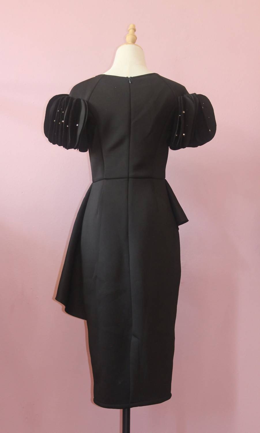 TANTRA Women's Ruffle Rhinestones Dress in black - women's dress - detail view