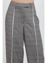 Whiteroom+Cactus - Fray Edge Detailed Straight Leg Trousers