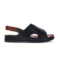 revere Women's Tivoli Sandals in black tan - women's sandal - detail view