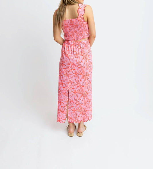 Karlie - Tropical Linen Maxi Skirt