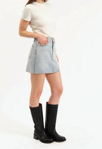 Daze - Studded Denim Skirt