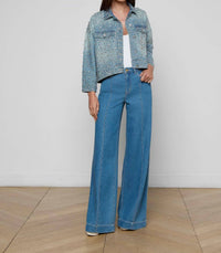 L'Agence - Sandy High Rise Wide Leg Jeans