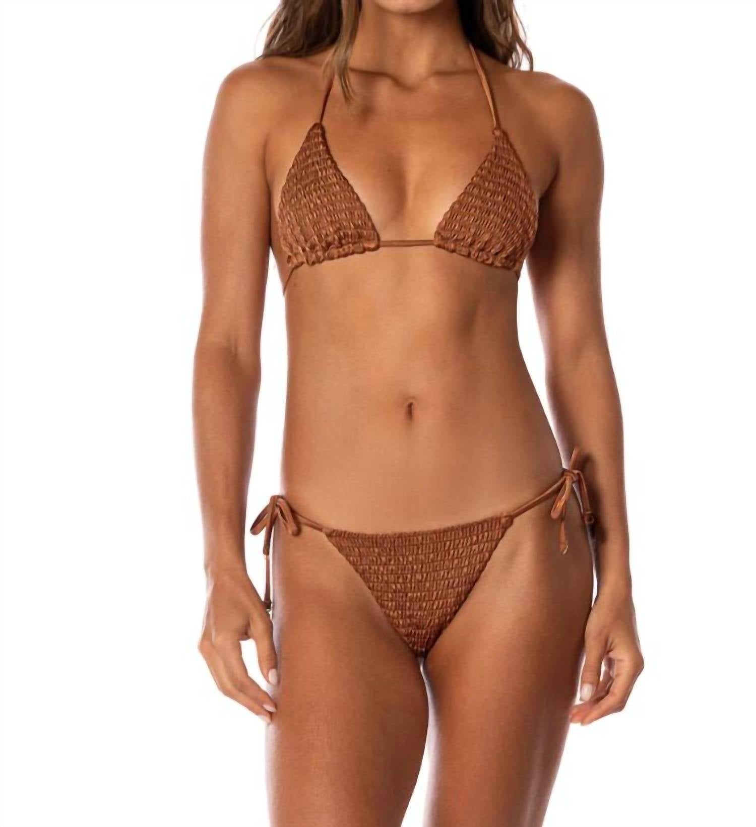 MAAJI Sunflash Bikini Bottom in golden sand - women's swimwear