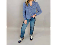 Apny - Cropped Ruffle Shirt