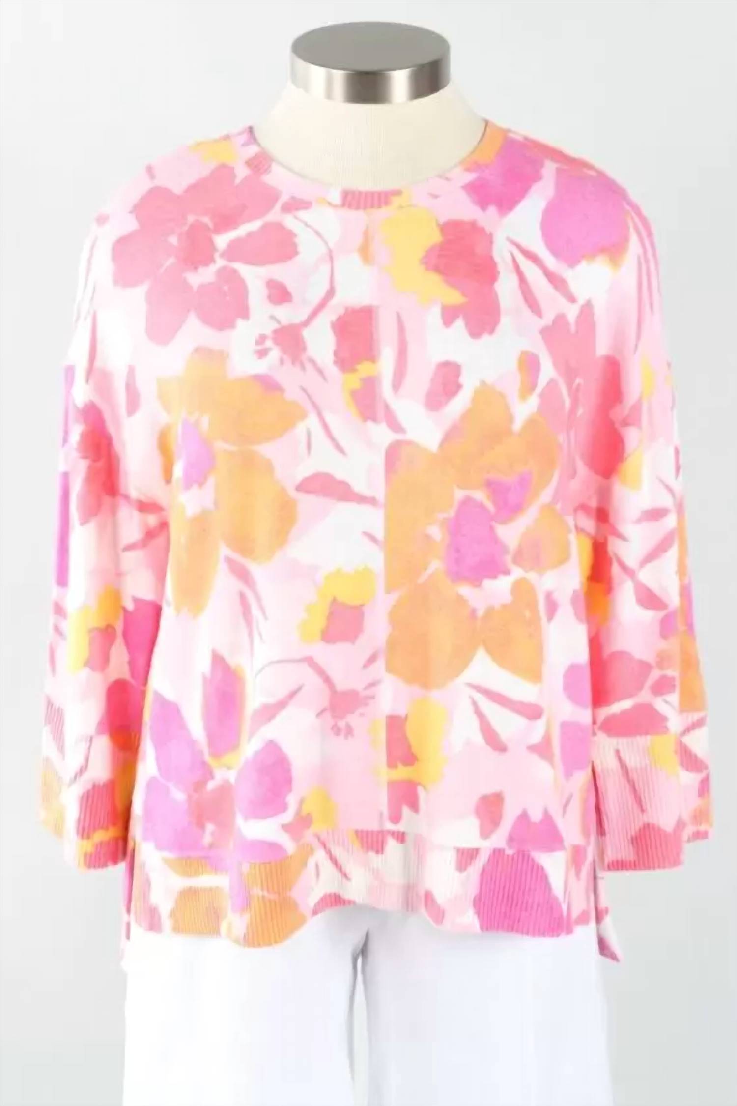 Habitat - 3/4 Sleeve Boxy Crew Blouse