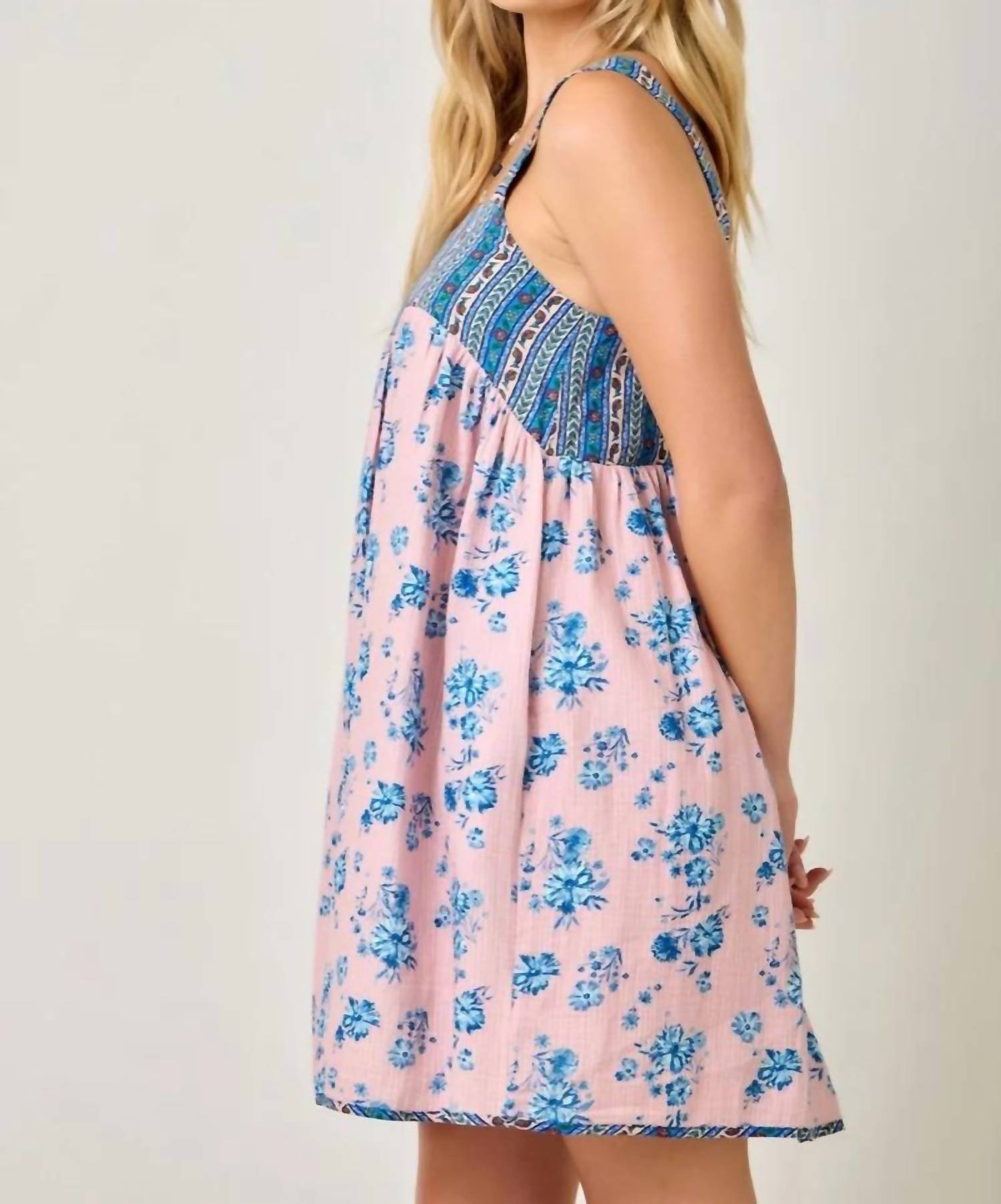 Mystree - Boho Babydoll Mini Dress