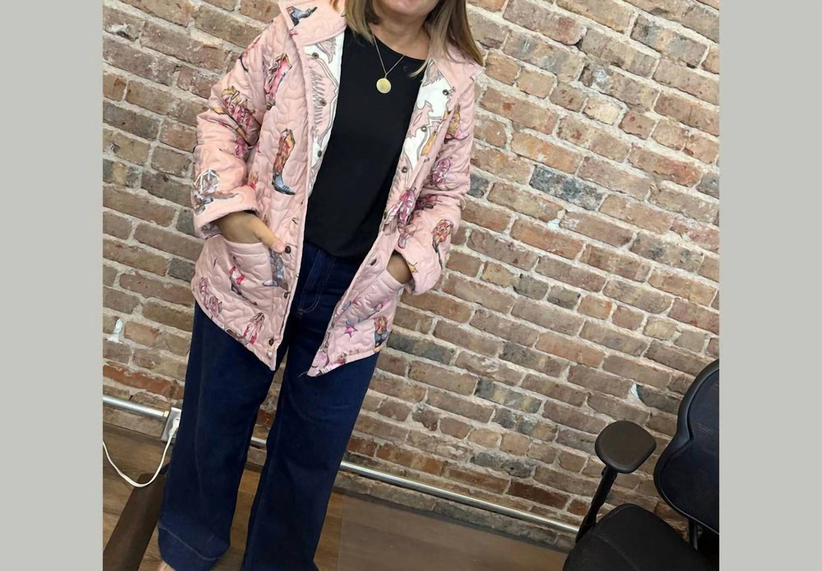 Ida Mae Home - Thunderbird Boots Quilted Snap Jacket