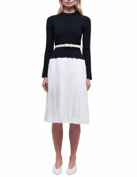 Jonathan Simkhai - Heather Long Sleeve Belted Midi Dress