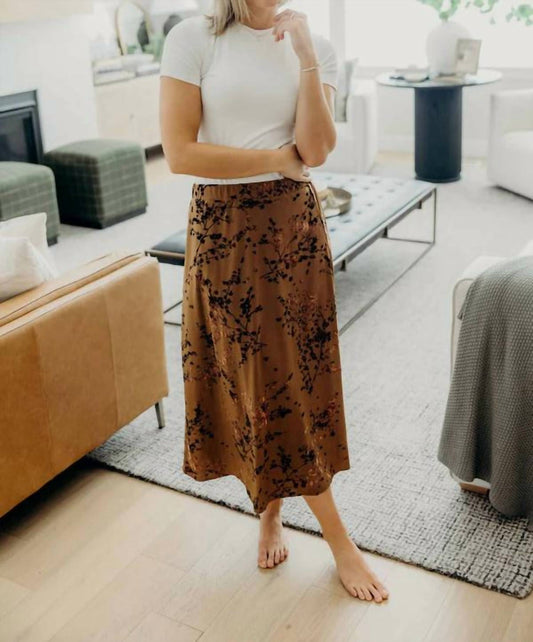 Mikarose - Mulled Velvet Midi Skirt