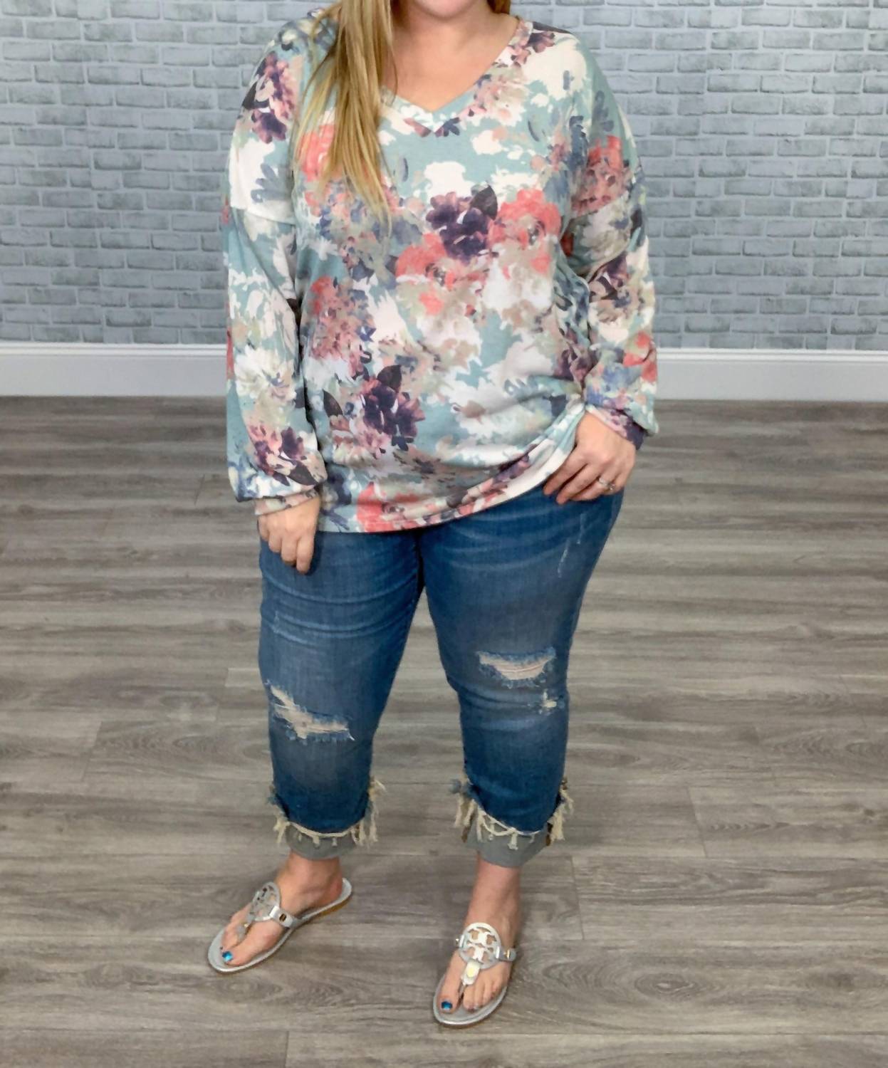 Sew In Love - Floral Long Sleeve Weekender Top