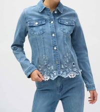 Joseph Ribkoff - Sybella Stretch Denim With Embroidery Jacket