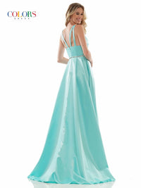 Colors Dress - A-line With Beaded Belt Gown