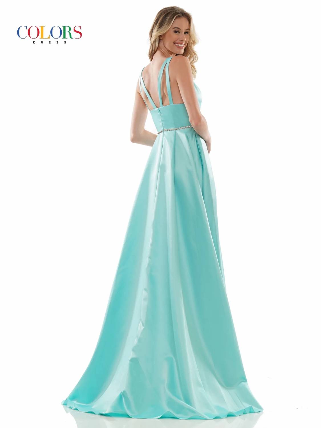 Colors Dress - A-line With Beaded Belt Gown
