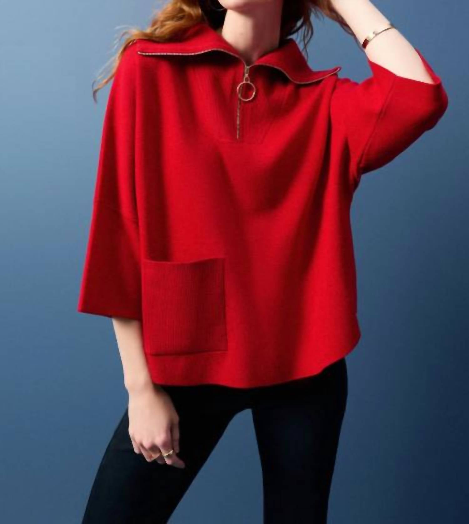 Joseph Ribkoff - Jacquard Collar Sweater