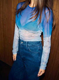 Never Fully Dressed - Ski Slopes Mesh Long Sleeve Top