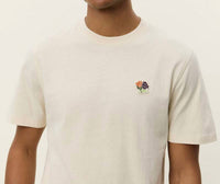 Les Deux Men's Felipe Crew Neck Patch Tee in ivory - men's t-shirt - detail view