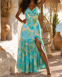 Surelymine - Tropical Tide Printed Maxi Dress