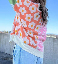Liam & Company - Julie Colorblock Open Front Cardigan