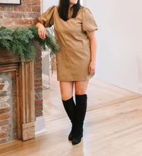 Thml - Natasha Puff Sleeve Leather Mini Dress