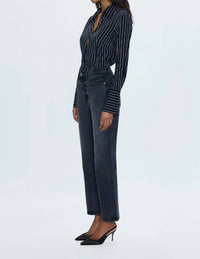 PISTOLA Ally High Rise Bootcut Jeans in after hours vintage - women's jeans - detail view