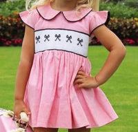 CHRISTIAN ELIZABETH BREAKERS BOW DRESS in pink - kids' dress
