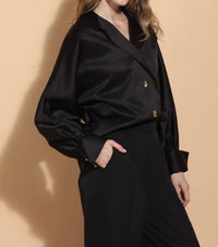 Jessie Liu - Kimberly Shirt With Jewel Button Blouse