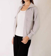 P.CILL Modal Utility Jacket in grey - women's jacket - detail view