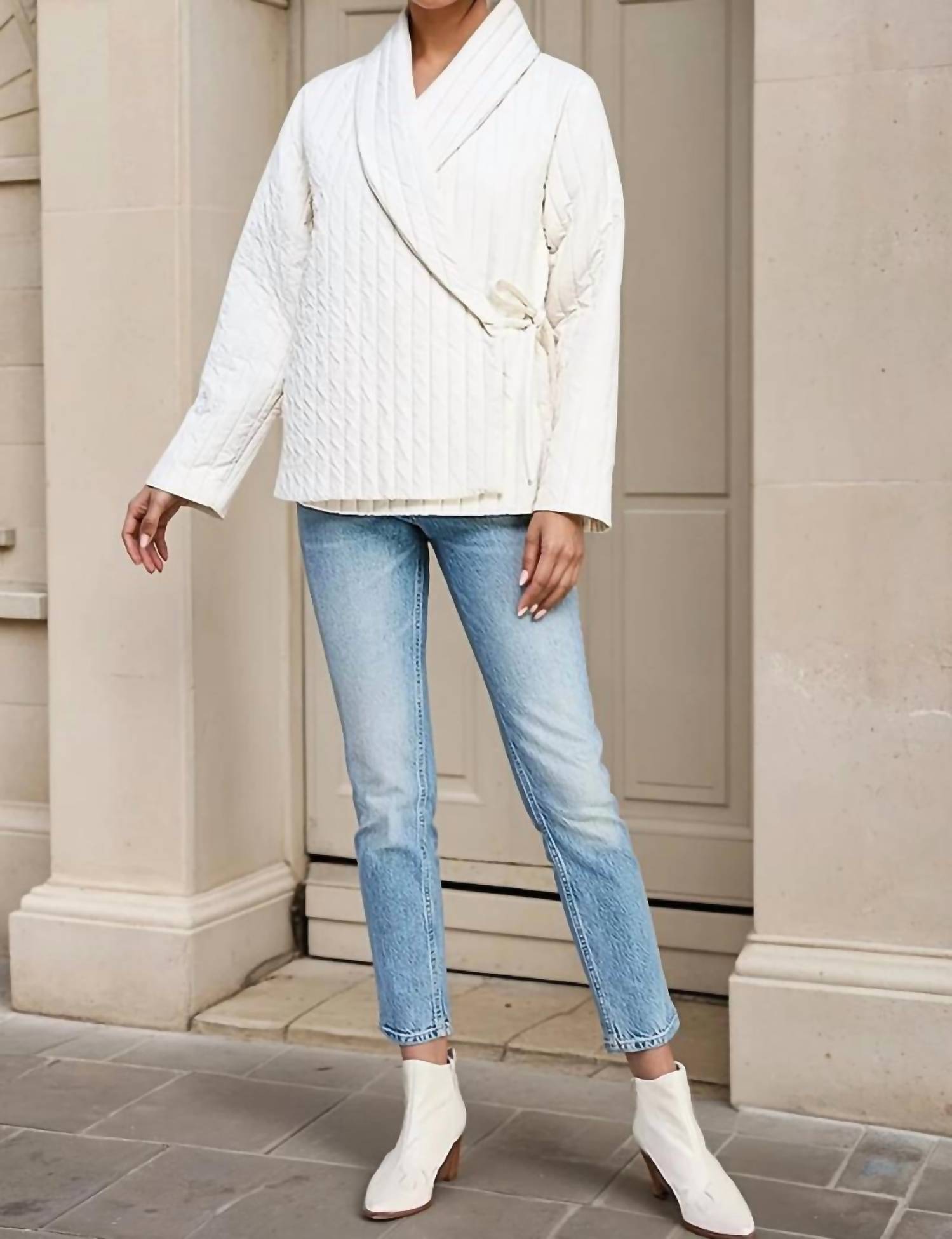 Allie Rose - Ophelia Quilted Wrap Tie Jacket