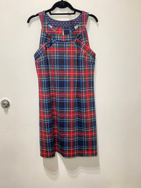 Gretchen Scott - Sleeveless Plaid Mini Dress