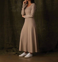 The Normal Brand - Normal Rib Long Sleeve Midi Dress