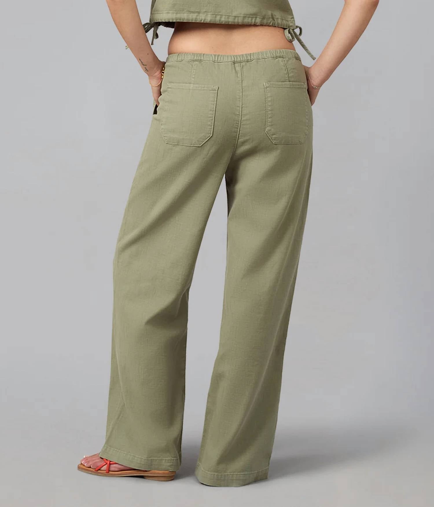 Lola Denim - Remy Drawstring Mid Rise Cotton Twill Trouser