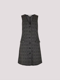 Apricot - Check Print Fitted Mini Jumper Dress