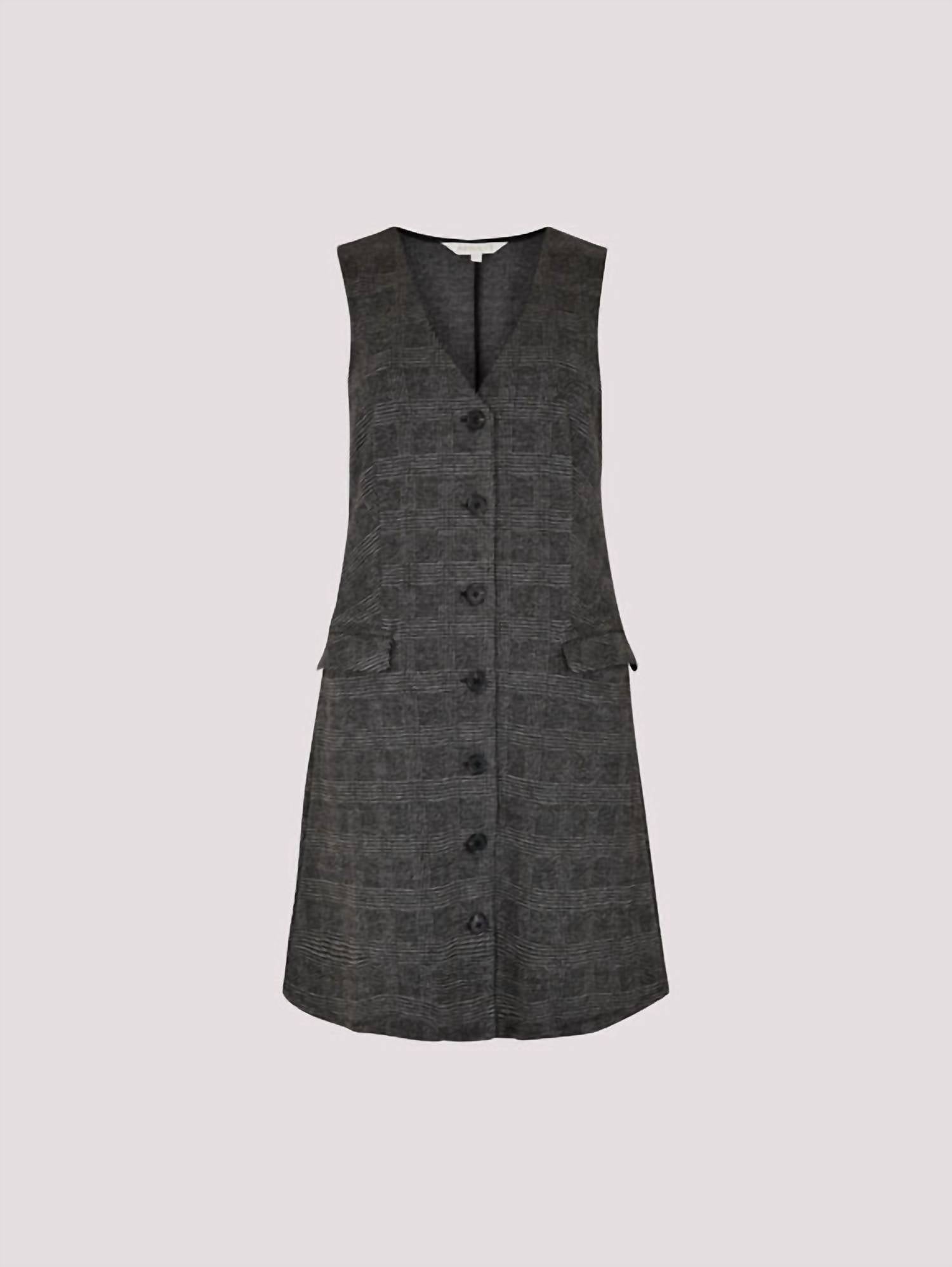 Apricot - Check Print Fitted Mini Jumper Dress
