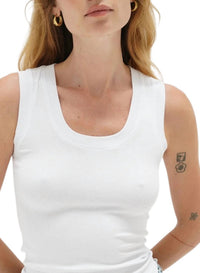Lna - Deep U Ribbed Tank Top