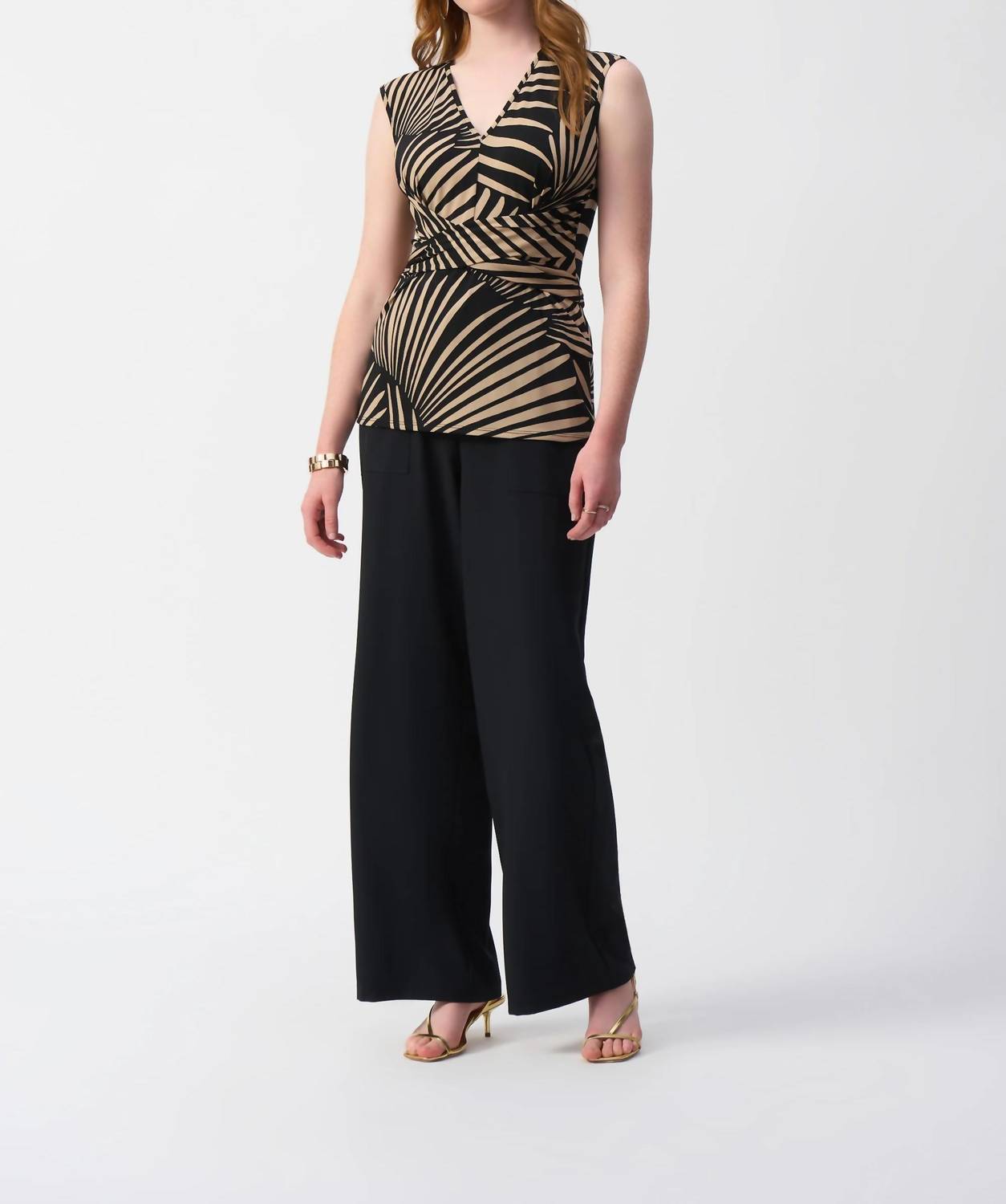 Joseph Ribkoff - Woven Pull On Wide Leg Pants