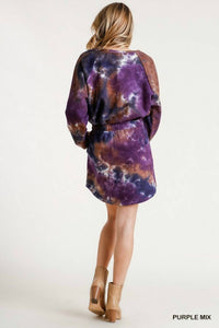 Umgee - Tie Dye French Terry Mini Skirt