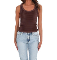Nikibiki - Women's Double Take Stripe Ribbed Tank Top