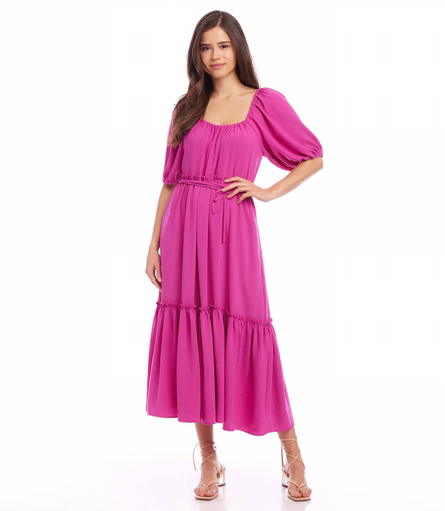 Karen Kane - Barbara Puff Sleeve Midi Dress