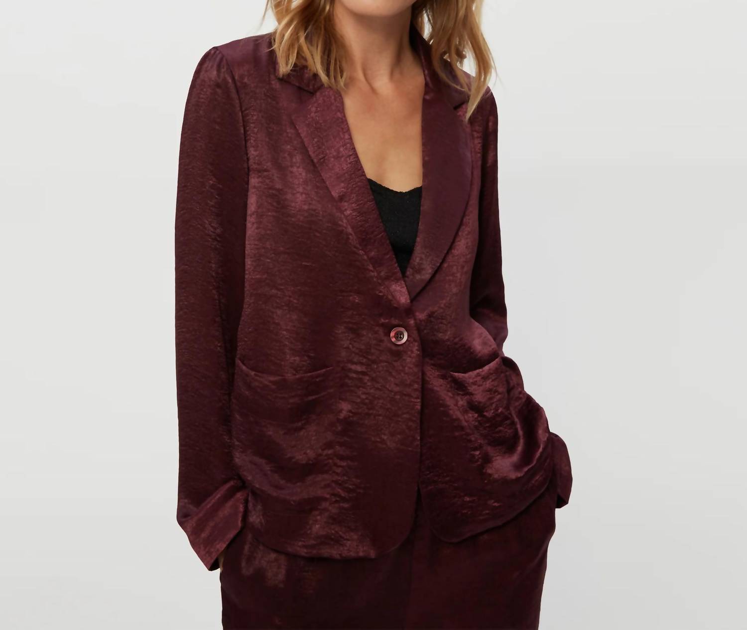 Michael Stars - Paula Hammered Satin Blazer