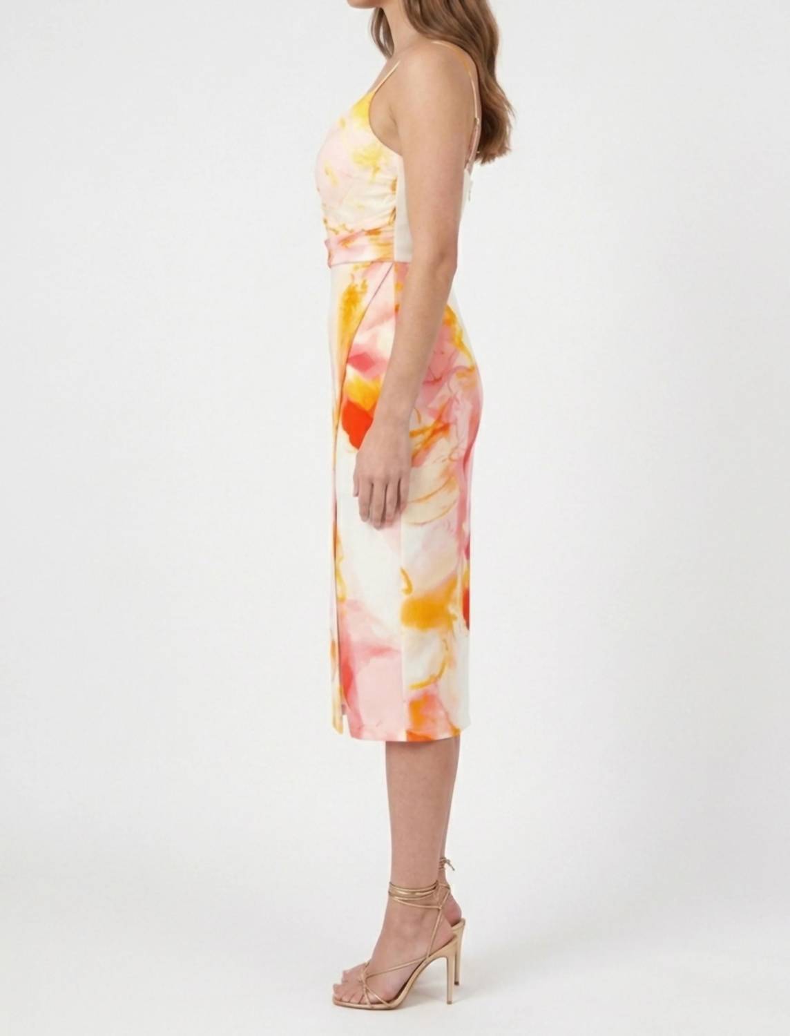 Laundry By Shelli Segal - Cowl Neck Front Slit Dress