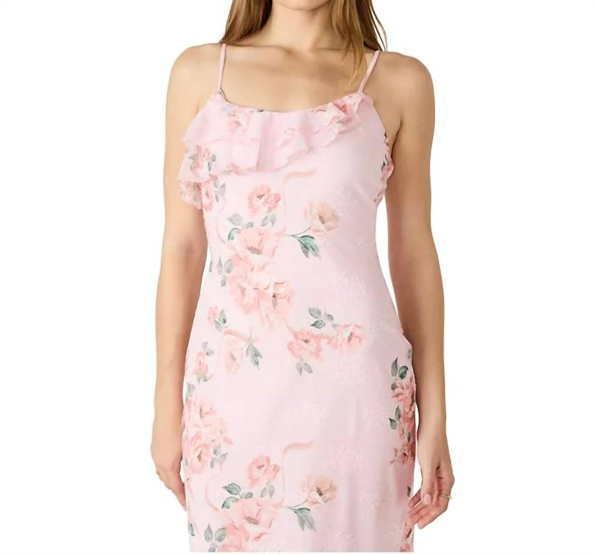 Steve Madden - Juliany Floral Printed Mesh Midi Dress