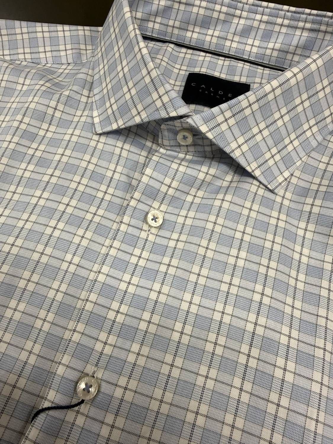 Calder Carmel - Men's Plaid Cotton Twill Sport Shirt