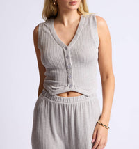 Sage The Label - Fresh Air Variegated Ribbed Knit Vest