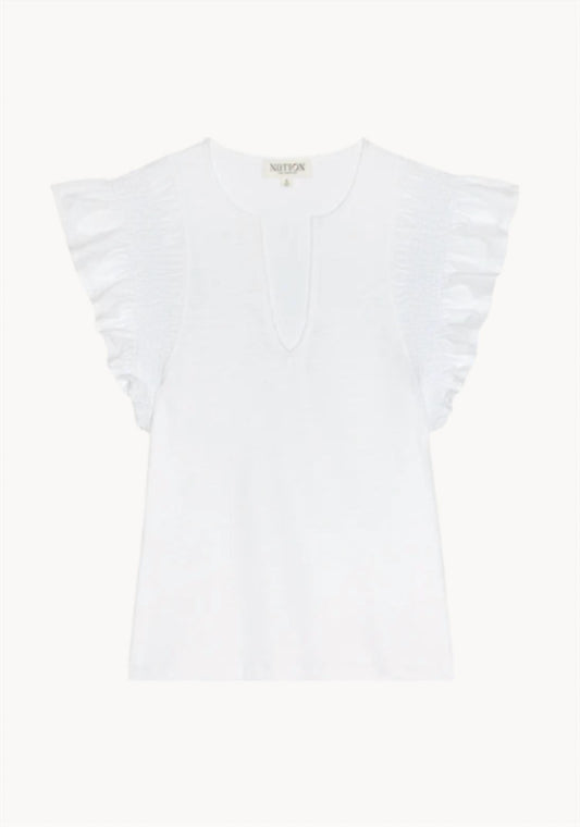 Nation Ltd - Christa Ruffle Sleeve Top