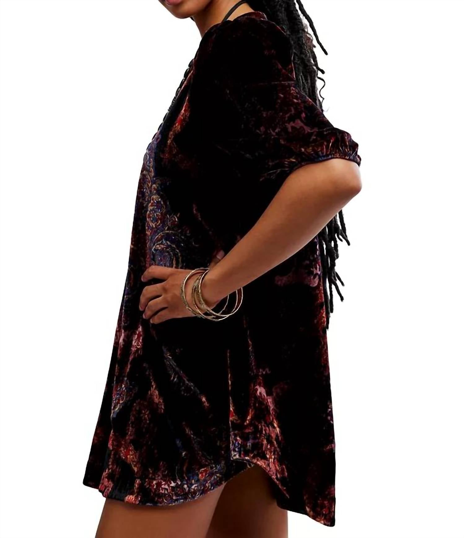 Free People - Maye Printed Velvet Tunic Dress