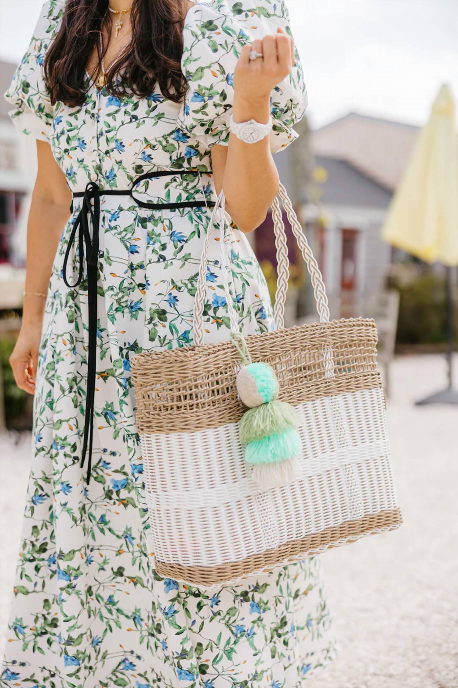 Squeeze De Citron - Women's Coastal Net Citron Tote Bag - Large