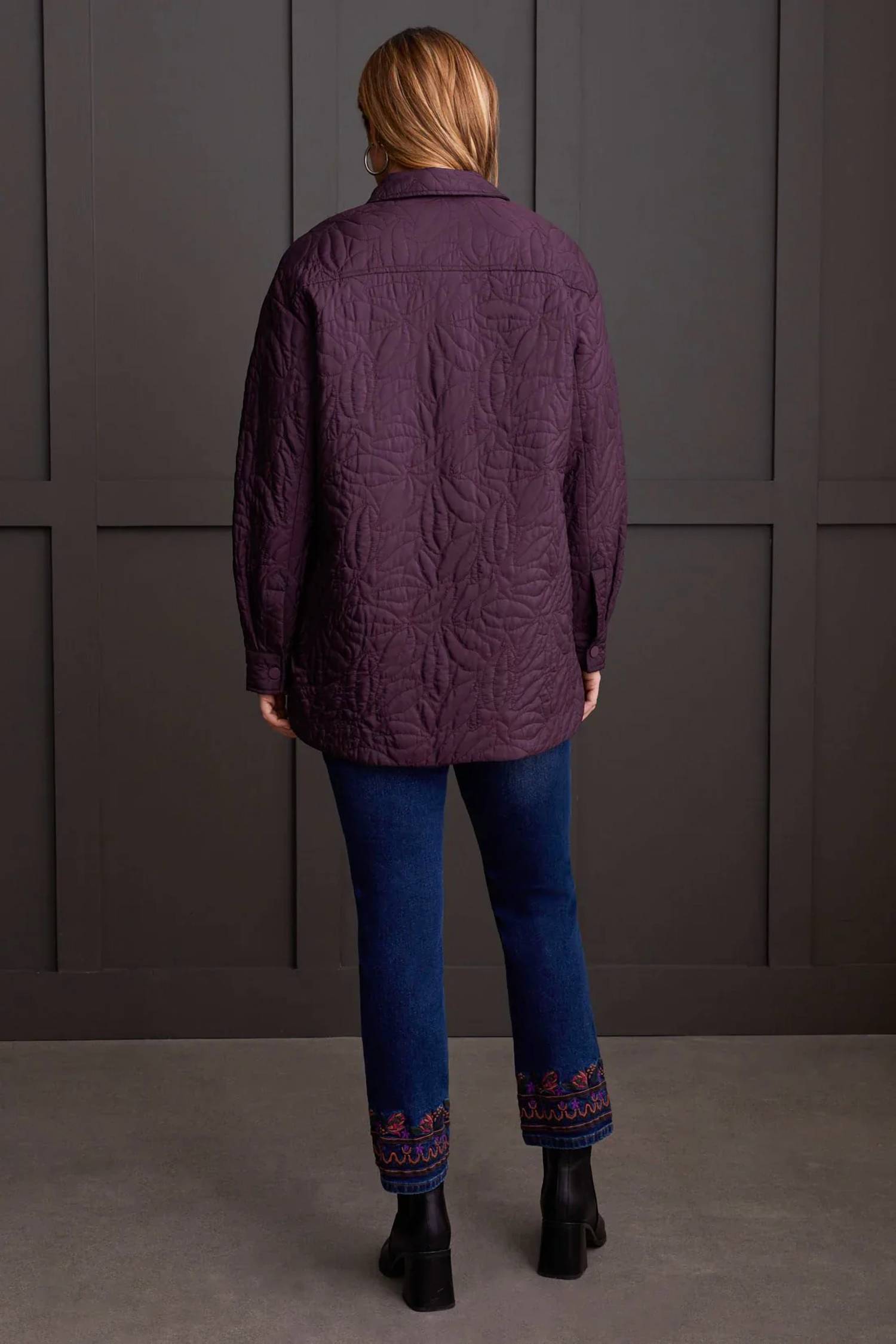 Tribal - Quinley Quilted Snap Front Shacket