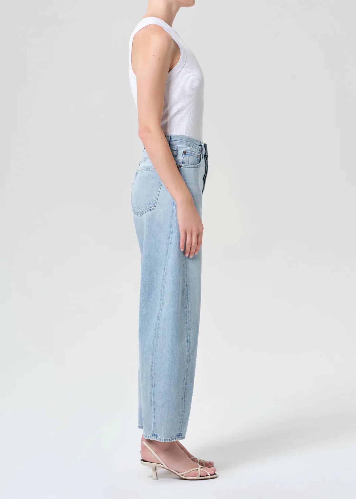 Agolde - High Rise Pieced Tapered Jeans