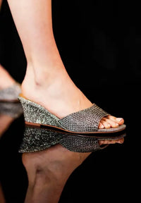 J. Renee - Women's Coralie Rhinestones Slip On Sandals
